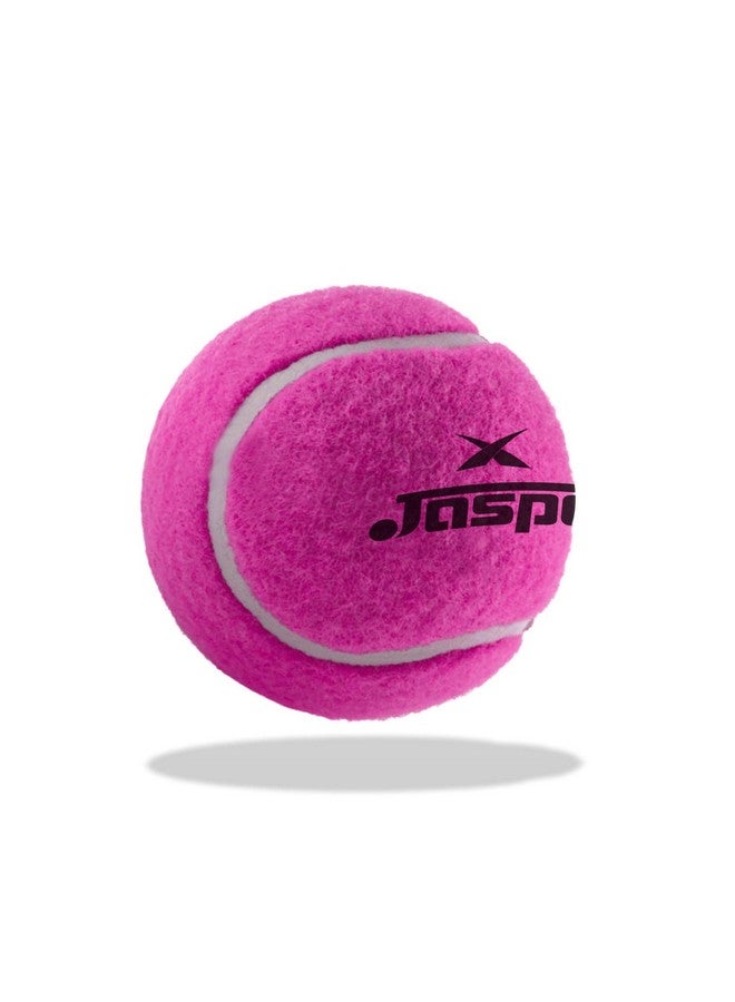 Jaspo Natural Rubber Synthetic Cricket Tennis Ball (Pack Of 3) Pink Light Weight (Pack Of 3) - Image 3