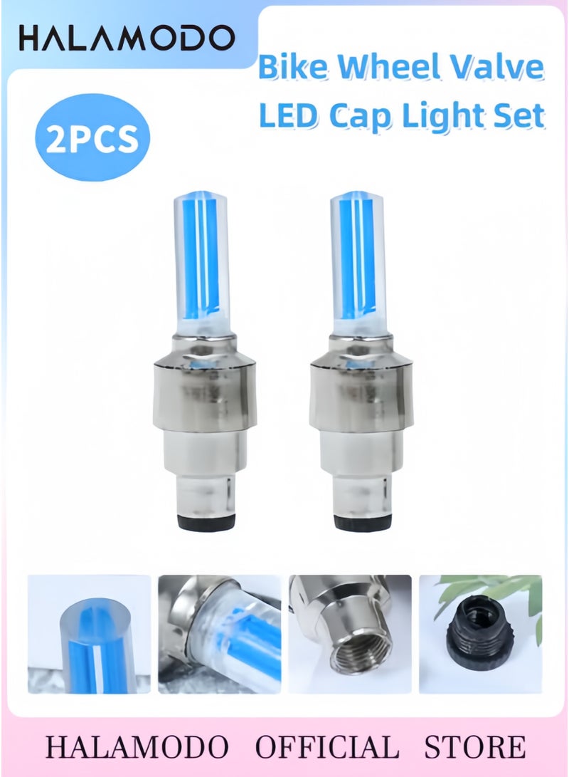 هالامودو إضاءة LED للدراجات 2 قطعة عاكسات إضاءة عجلة دراجة ضوء سيارة إكسسوارات دراجات إضاءة LED مقاومة للماء عصا إضاءة دراجة متوهجة إضاءة ساطعة للدراجات والدراجات الهوائية - Image 1