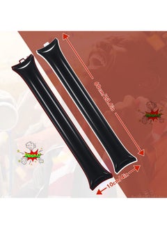 Civaner Civaner 48 Pcs Christmas Thunder Stick Team Spirit Boom Stick Cheering Stick Plastic Cheerleading Spirit Stick Clapper Inflatable Noise Maker Sports Supply(Black)  - Image 4