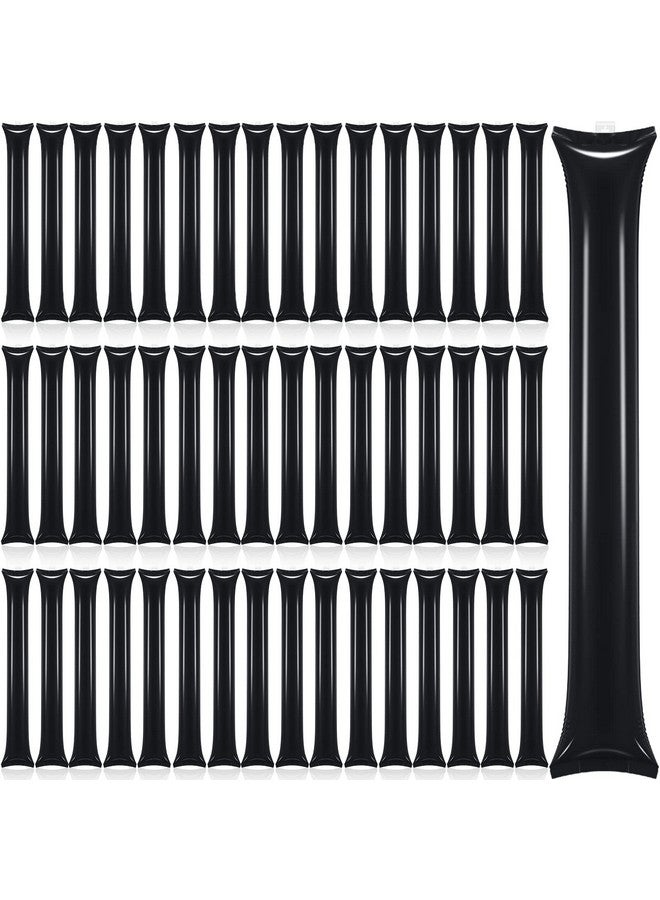 Civaner 48 Pcs Christmas Thunder Stick Team Spirit Boom Stick Cheering Stick Plastic Cheerleading Spirit Stick Clapper Inflatable Noise Maker Sports Supply(Black) - Image 1