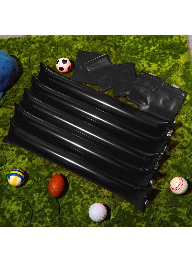 Civaner 48 Pcs Christmas Thunder Stick Team Spirit Boom Stick Cheering Stick Plastic Cheerleading Spirit Stick Clapper Inflatable Noise Maker Sports Supply(Black) - Image 5