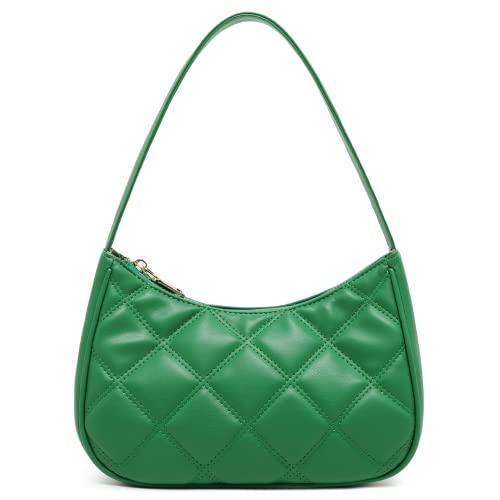 CYHTWSDJ Shoulder Bags for Women, Cute Hobo Tote Handbag Mini Clutch Purse with Zipper Closure (Green B) - Image 5