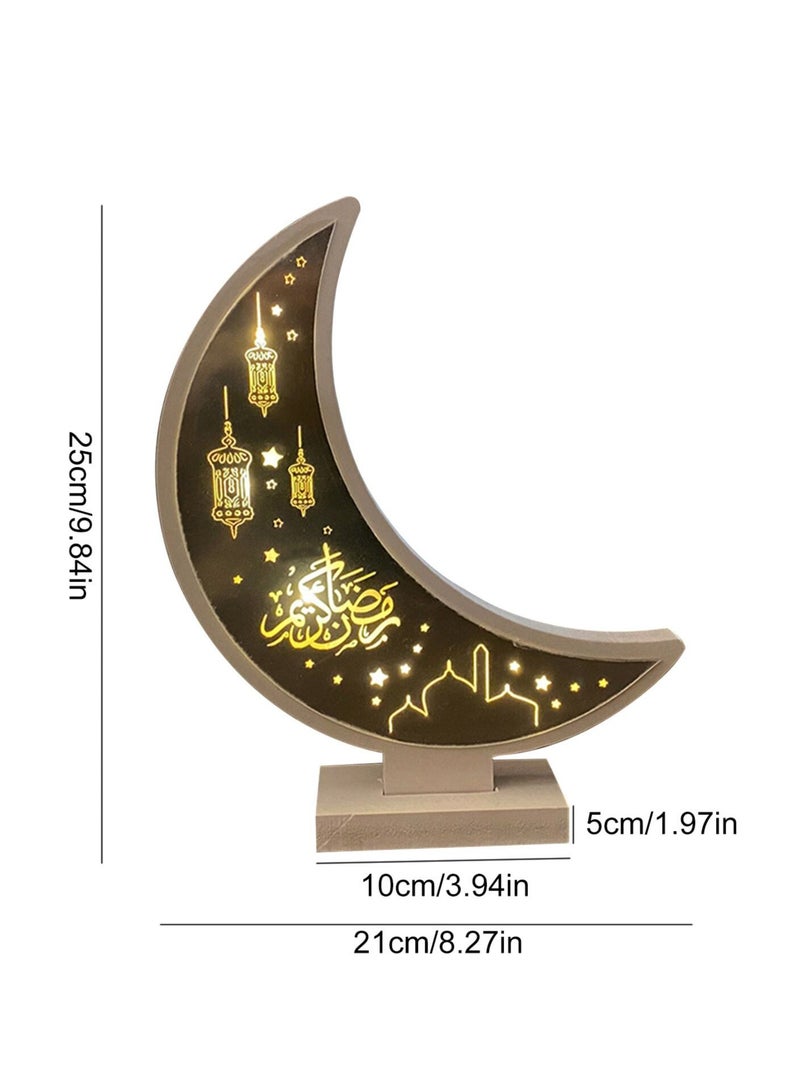 Highland Eid Ramadan Wooden LED Light Decoration for Home - Image 2