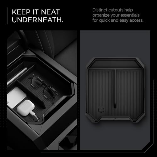 Spigen Center Console Organizer Tray Designed for Tesla Cybertruck Accessories 2025/2024/2023 (Top) (Carbon Edition) - Image 3