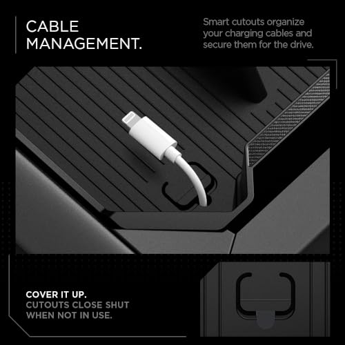 Spigen Center Console Organizer Tray Designed for Tesla Cybertruck Accessories 2025/2024/2023 (Top) (Carbon Edition) - Image 4