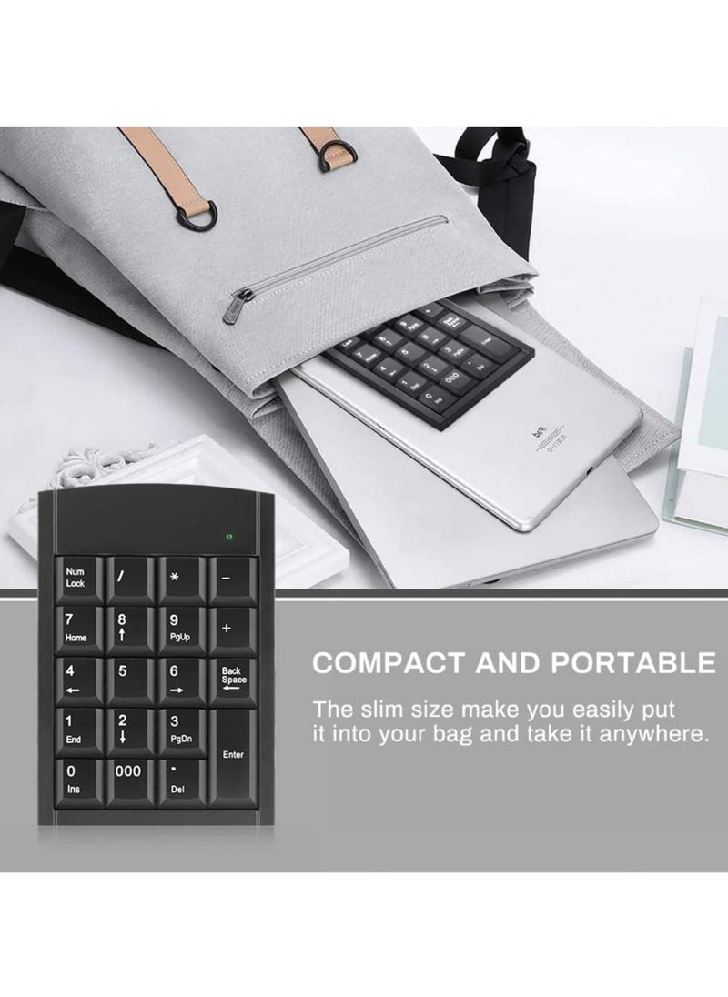 LEDIN Number Pad, 19-key Portable Wired Numeric Keypad, Keyboard Extensions with Multiple Shortcuts for Laptop Desktop PC Notebook  - Image 3