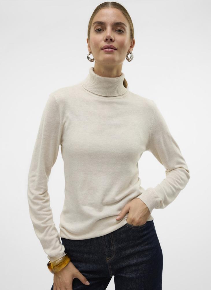 VERO MODA Vmiris Long Sleeve  Rollneck Pullover Sweater - Image 3