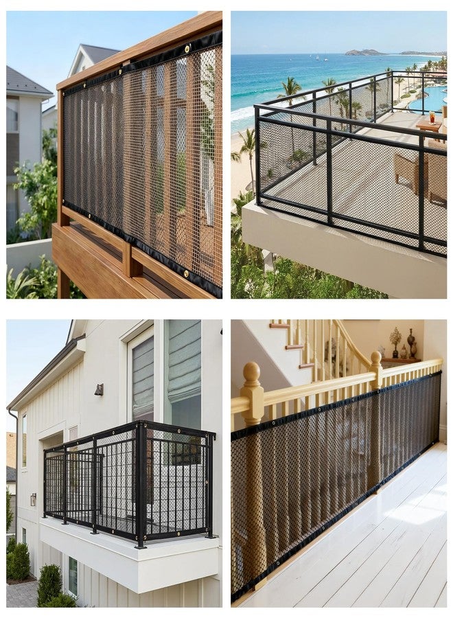 BEBONO Banister Guard Safety Net 15 x 3 ft, Child and Pet Protection for Balcony and Stair, Black - Image 5
