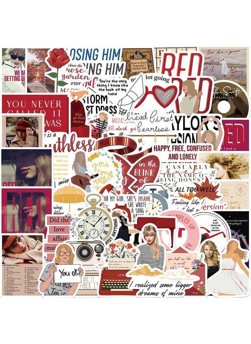 50pcs Taylor Swift Album Stickers, Waterproof DIY Luggage Guitar Notebook FE161