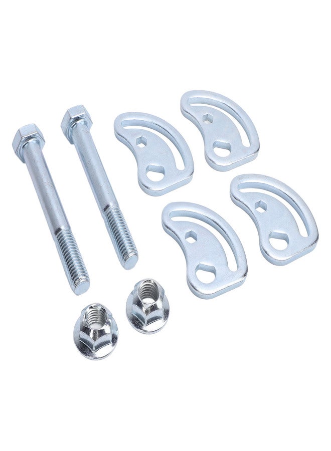 2PCS Upper Control Arm Camber Kit Iron ±1.5 Degree Camber Bolt Adjusting Kit Replacement for XL 1500 2500 Silver - Image 4
