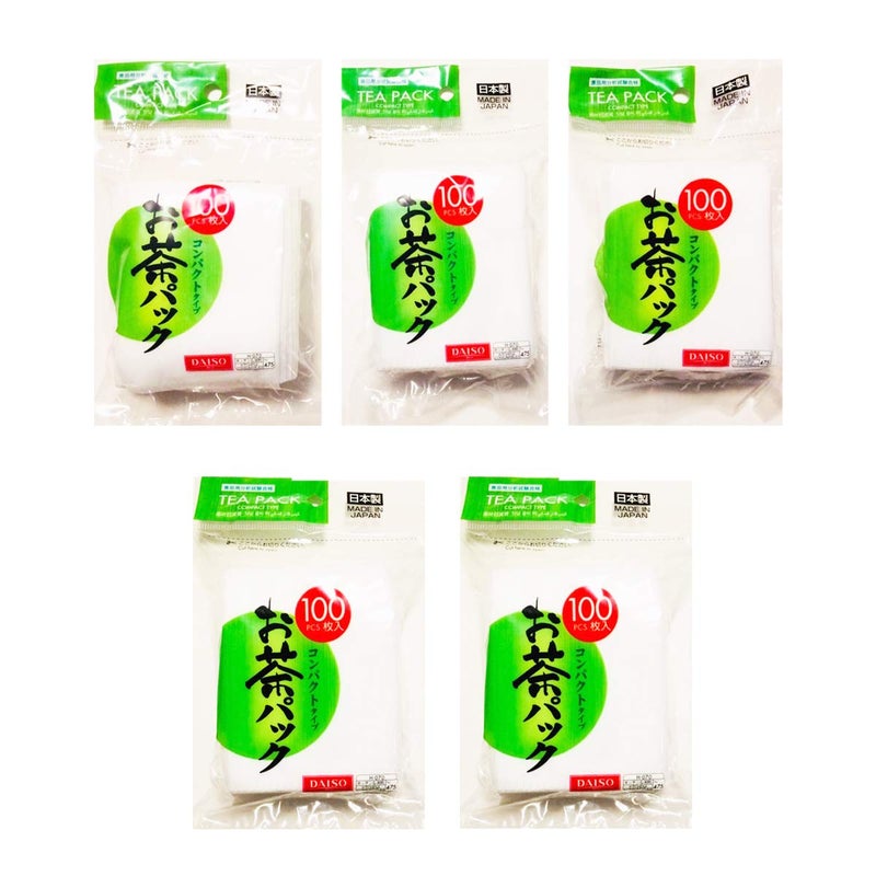 Daiso 5x100pcs Disposable Filter Bags for Loose Tea Hard type
