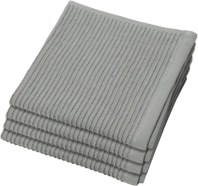 Now Designs Ripple Kitchen Dishcloth, Set of 4, London Grey - Image 1