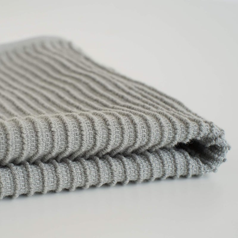 Now Designs Ripple Kitchen Dishcloth, Set of 4, London Grey - Image 3