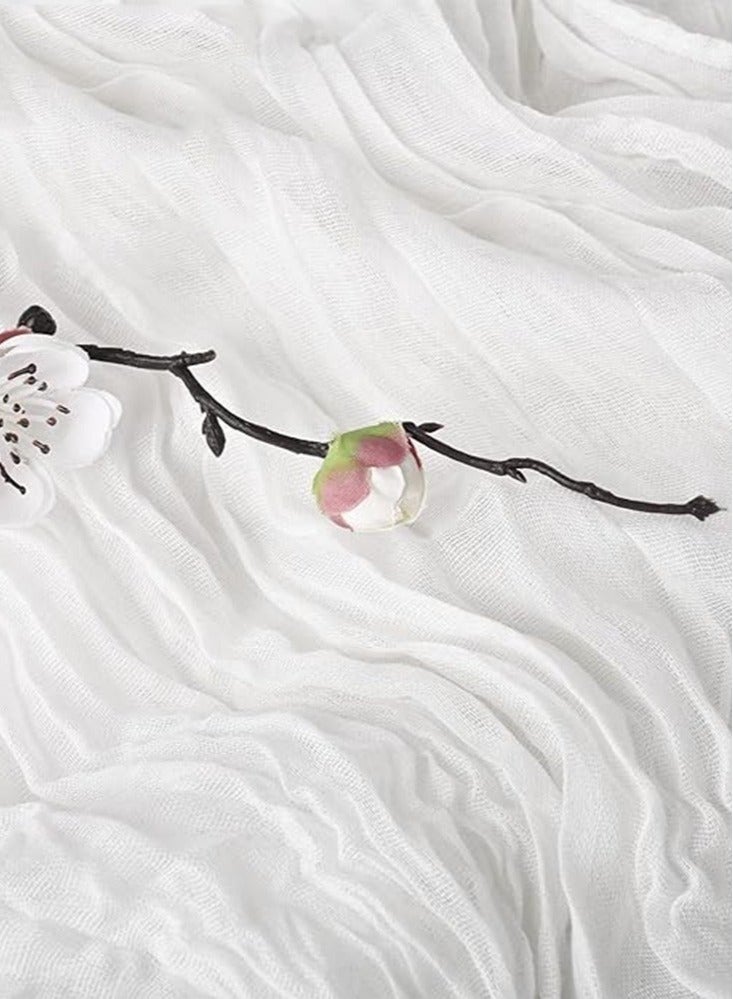 Captaintech Cheesecloth Table Runner, 10Ft x 35" Rustic Gauze Boho Wedding Table Runner Decoration, Vintage Table Centerpieces, Table Cloth, for Wedding Reception Bridal Shower Birthday (1 Pack White) - Image 3