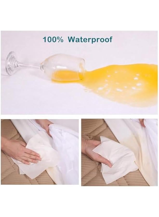 HOOKOR Luxury Waterproof Mattress Protector King Size Bed,Mattress Cover,100% Waterproof and Breathable,Deep Pocket,Soft Microfiber,Easy Care,Shrinkage and Fade Resistant Fitted Sheets (180 * 200) - Image 2