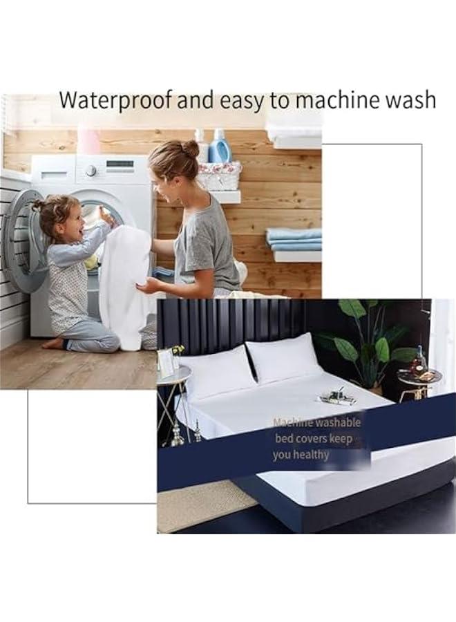 HOOKOR Luxury Waterproof Mattress Protector King Size Bed,Mattress Cover,100% Waterproof and Breathable,Deep Pocket,Soft Microfiber,Easy Care,Shrinkage and Fade Resistant Fitted Sheets (180 * 200) - Image 4