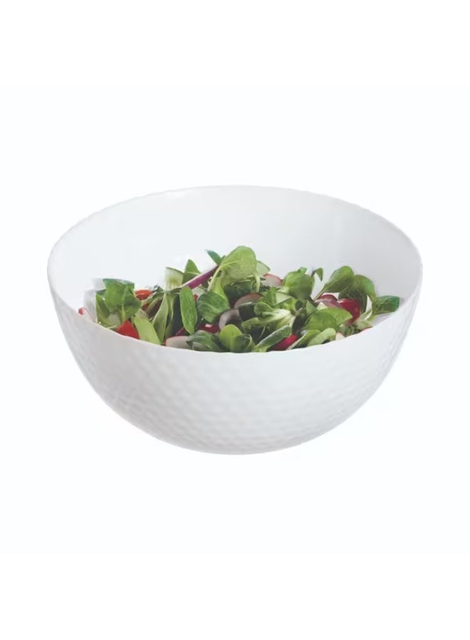 Luminarc Pampille Microwave and Dishwasher Safe Glossy Finish Salad Bowl White 24cm - Image 2