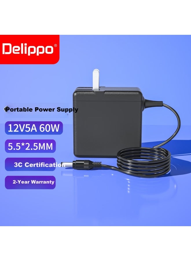 Delippo 12v Power Adapter For Monitor Projector Aoc Lenovo Dell Asus Hkc Nut M712v5a4a Router All-in-one Power Cord - Image 1