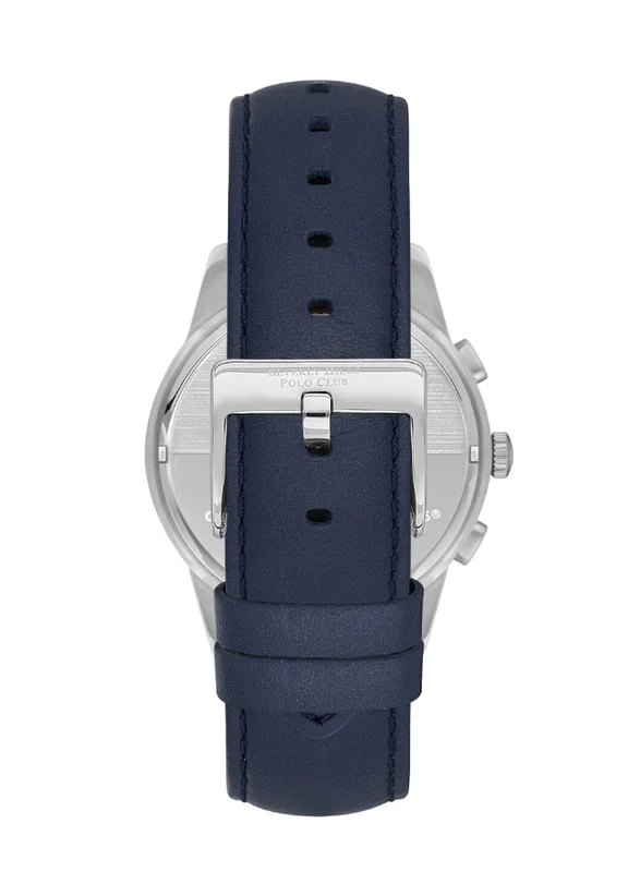 بيفرلي هيلز بولو كلوب Beverly Hills Polo Club BP3550X.399 Men Multi Function Display Watch & Leather Strap Dark Blue