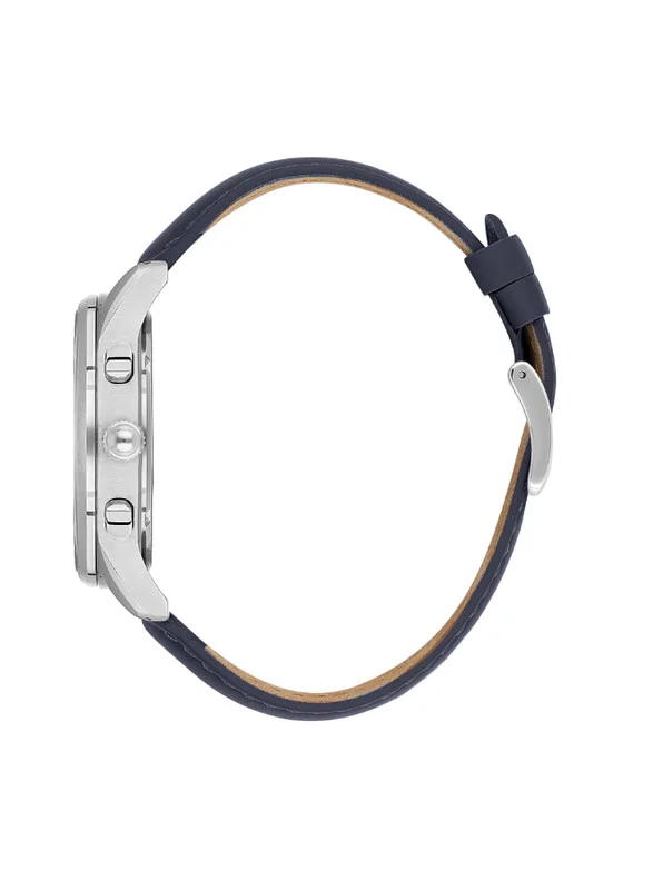 بيفرلي هيلز بولو كلوب Beverly Hills Polo Club BP3550X.399 Men Multi Function Display Watch & Leather Strap Dark Blue