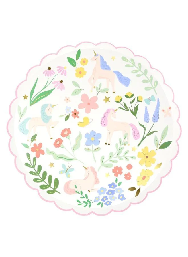 Meri Meri Meadow Unicorns Dinner Plates