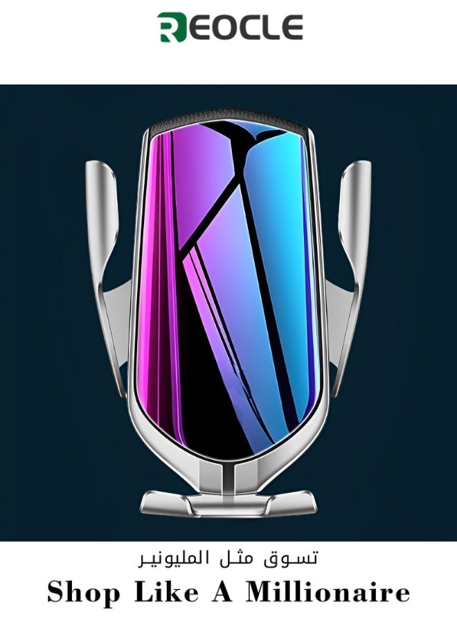 REOCLE Wireless Car Charger 10W Fast Wireless Charger for car Auto-Clamping Fit for iPhone 15 14 13 12 11 Pro Max & Samsung Galaxy S23 Ultra S22 S21 S20 S10+ S9+ Note 9 etc  - Image 1
