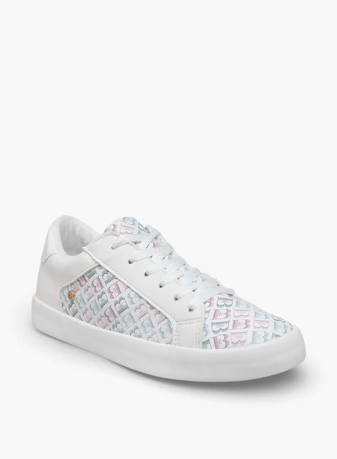 Flora Bella By Shoexpress WHITE Flora Bella Women Printed Lace-Up Sneakers for Women | Best Price UAE