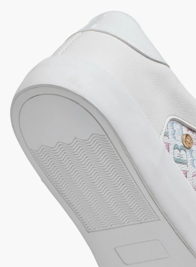 Flora Bella By Shoexpress WHITE Flora Bella Women Printed Lace-Up Sneakers for Women | Best Price UAE