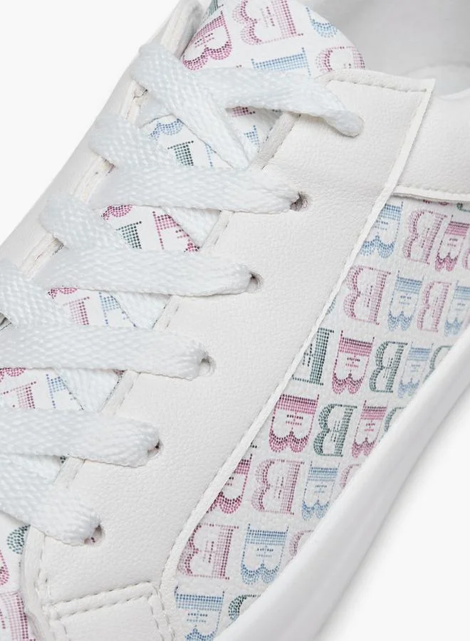 Flora Bella By Shoexpress WHITE Flora Bella Women Printed Lace-Up Sneakers for Women | Best Price UAE