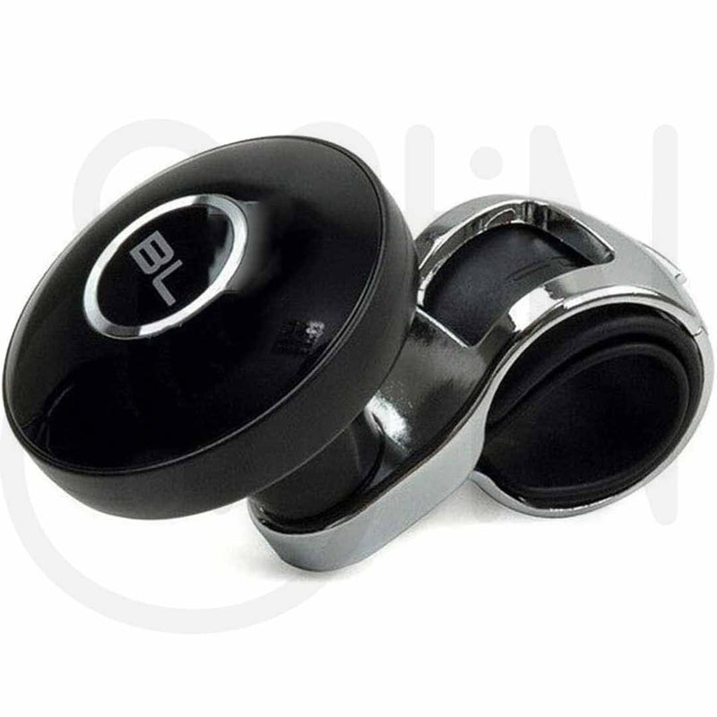 Ostin مقبض كرة دوران عجلة القيادة، مقبض تحكم يدوي، ملحقات السيارة المعدنية، معزز قبضة القوة (أسود BL) - Image 1