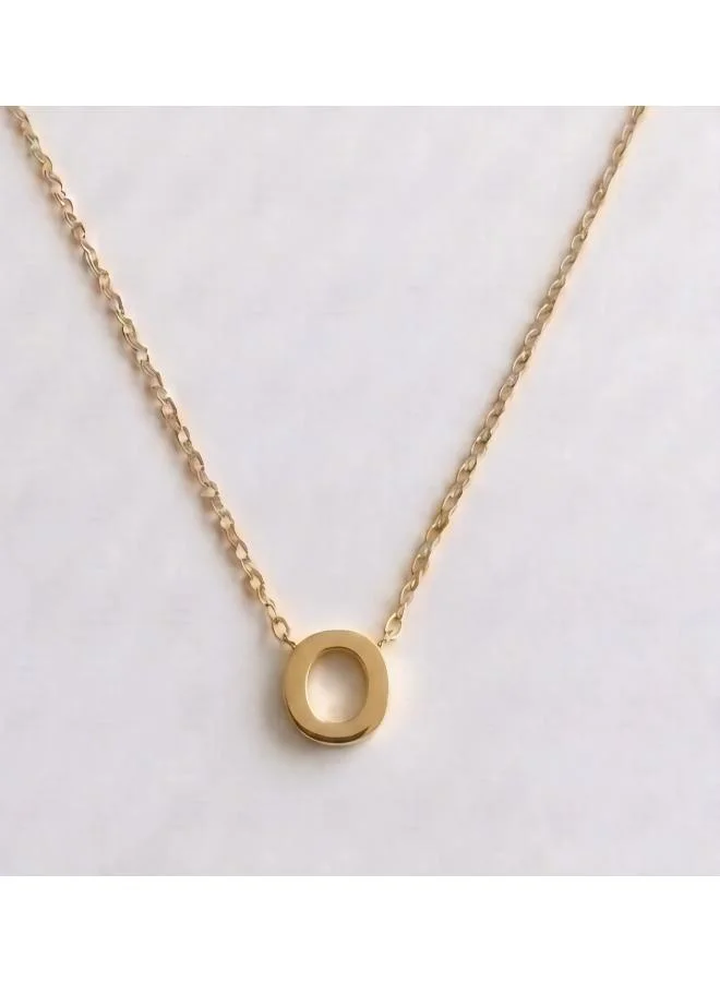 Initial O Pendant Necklace