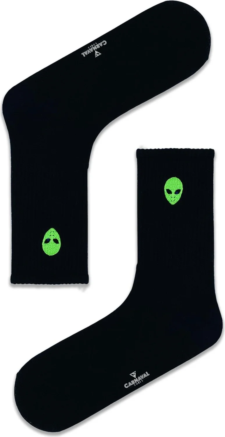 كارنافال سوكس Embroidered Space Pattern Colorful Sports Socks