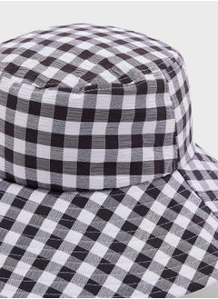 Ginger Gingham Print Wide Brim Hat  - Image 2