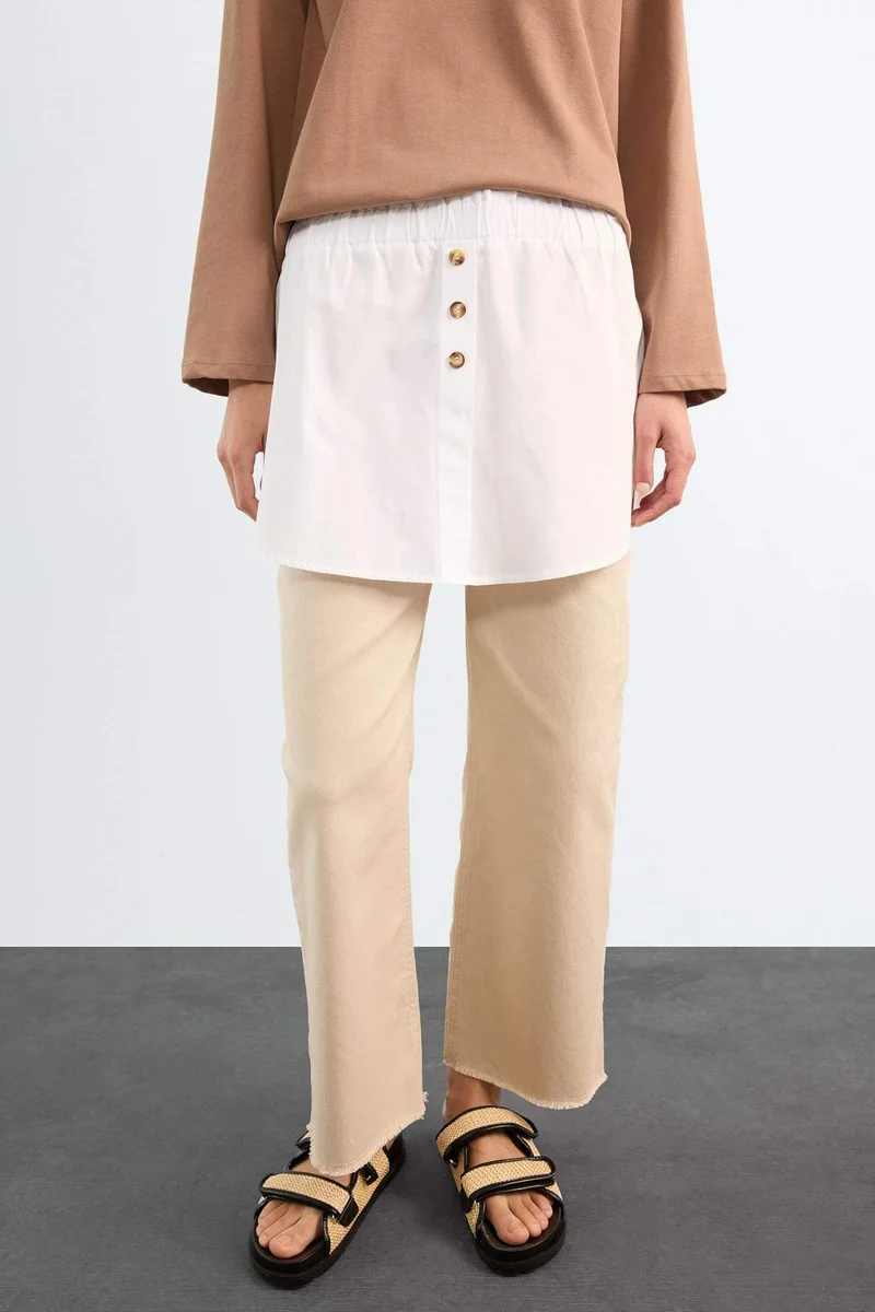 ديفاكتو Relax Fit Poplin Skirt