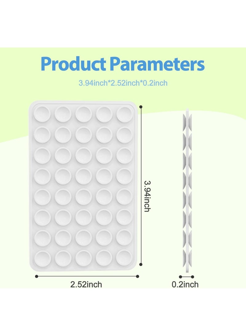 Double-sided suction power phone case stand, 4Pcs Silicone Phone Suction Grip Compatible with iPhone and Android Cases, Anti-Slip Hands-Free Mobile Accessory Holder, Sticky Phone Grip for Tiktok Videos and Selfies(white) - Image 2