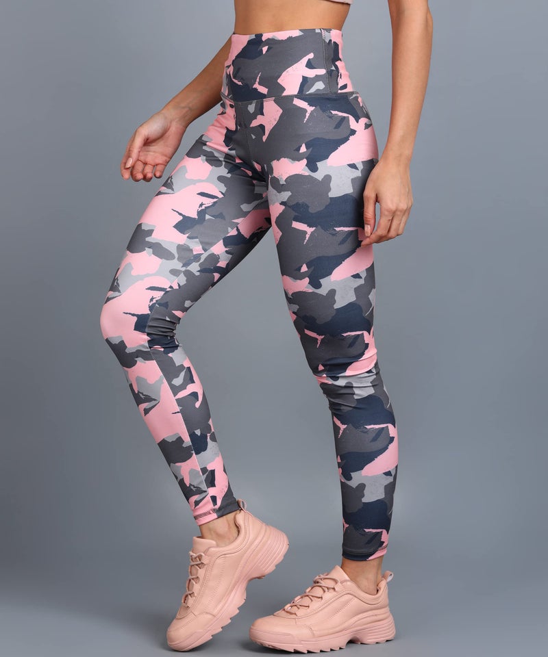 Rock Paper Scissors Women's Skinny Fit Polyester Blend High Rise Leggings (ONSWG-TIGHTS-PEACHCAMO-3XL_Multicolor_3XL) - Image 4