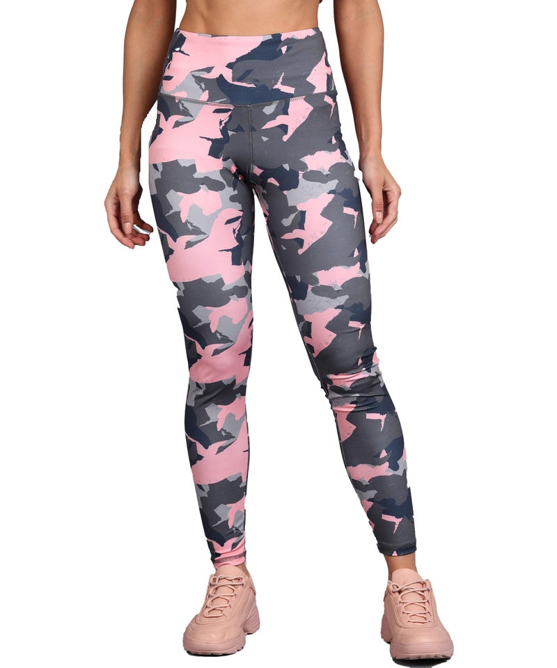 Rock Paper Scissors Women's Skinny Fit Polyester Blend High Rise Leggings (ONSWG-TIGHTS-PEACHCAMO-3XL_Multicolor_3XL) - Image 1