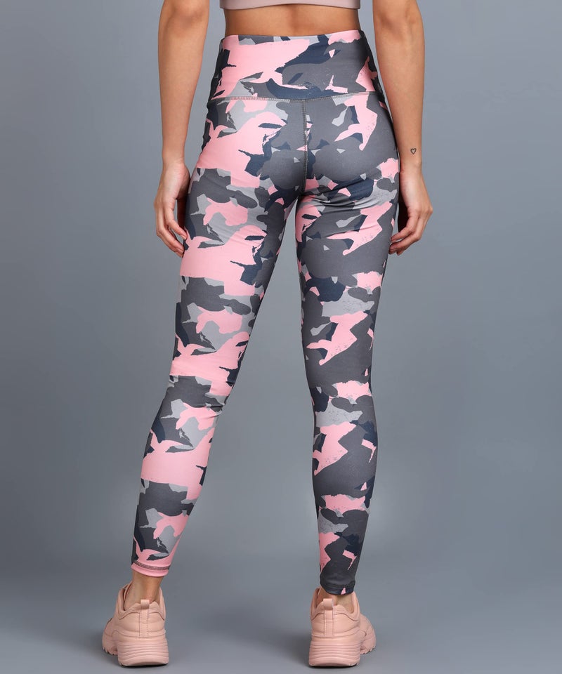 Rock Paper Scissors Women's Skinny Fit Polyester Blend High Rise Leggings (ONSWG-TIGHTS-PEACHCAMO-3XL_Multicolor_3XL) - Image 3