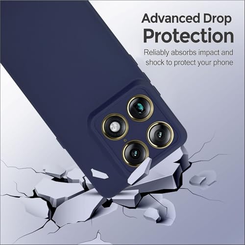 SBMS Silicone Back Cover Case for Motorola Signature | Soft Micro-Fibre Lining Inside | Camera Protection Bump | Shockproof Back Cover Case for Moto Signature (Candy Cloth_Blue) - Image 3