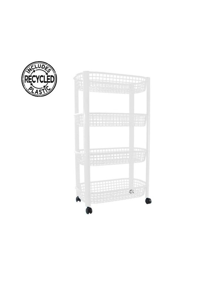 Codil 4 Tier rolling household cart with wheels Suitable for Scenarios Such as Bedrooms, Kitchens, Bathrooms, Dorm, etc.  - Image 3