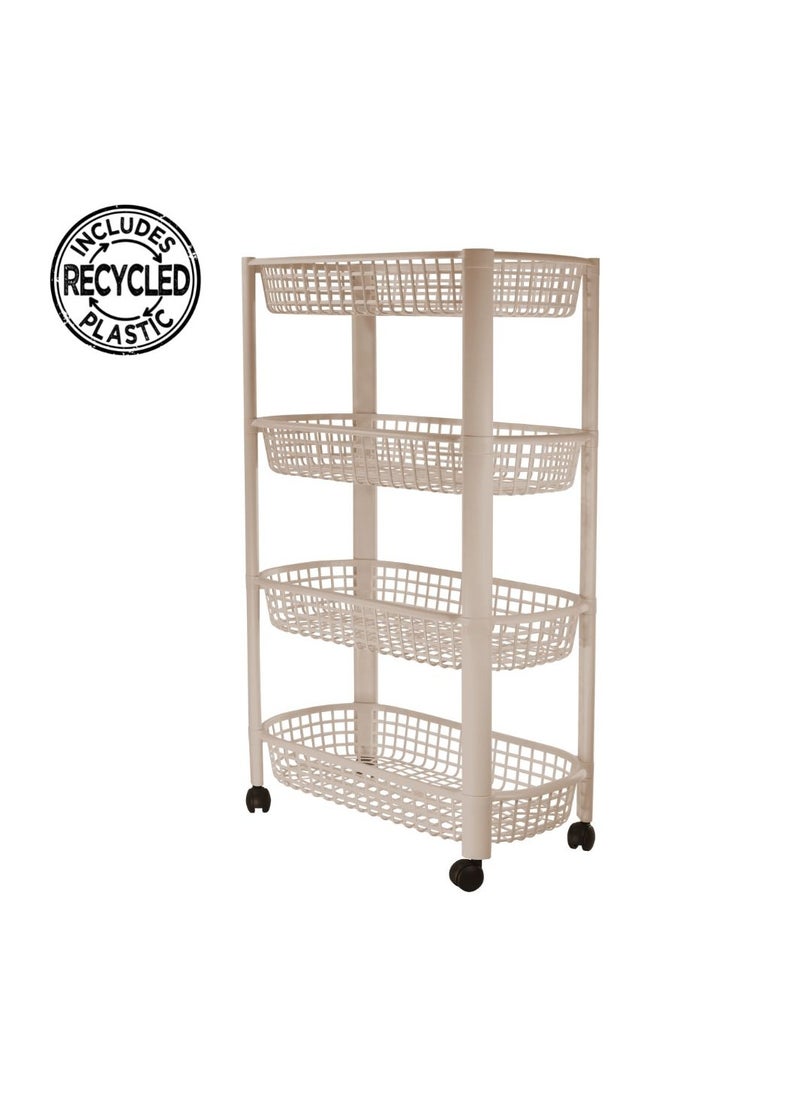 Codil 4 Tier rolling household cart with wheels Suitable for Scenarios Such as Bedrooms, Kitchens, Bathrooms, Dorm, etc.  - Image 4
