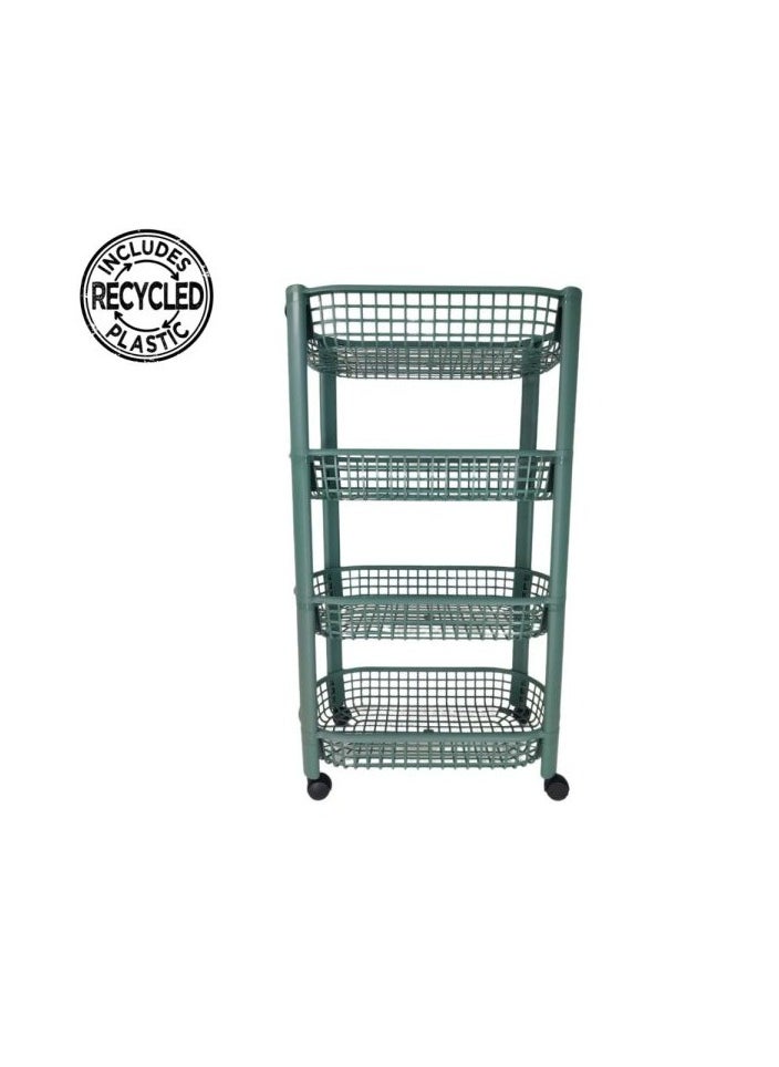 Codil 4 Tier rolling household cart with wheels Suitable for Scenarios Such as Bedrooms, Kitchens, Bathrooms, Dorm, etc.  - Image 2