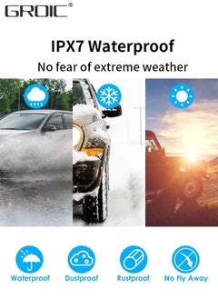 GROIC Tire Pressure Monitoring System Wireless Solar TPMS Car Tire Pressure Warning System Auto Tire Pressure Monitor with External Sensors Temperature Alarm for Car SUV Sedan RV  - Image 5