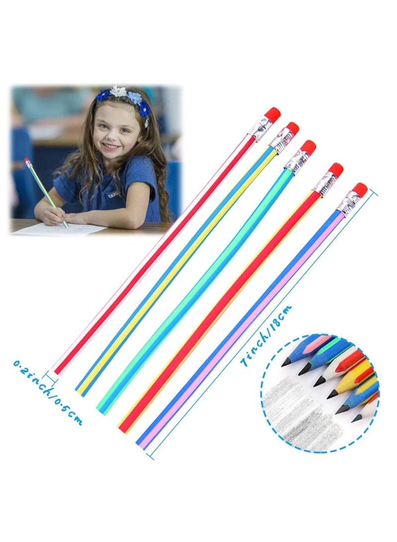 دايلي شيك 30 قطعة من أقلام الرصاص المرنة القابلة للانحناء للأطفال، أقلام رصاص سحرية قابلة للانحناء، أقلام رصاص ملونة لهدايا الفصل الدراسي للأطفال، لوازم مدرسية، هدايا الحفلات - Image 2