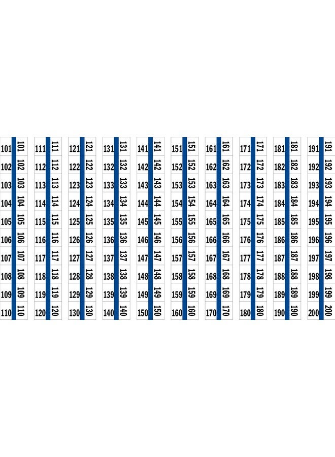 Tabbies Legal Numerical Exhibit Index Tabs, Blue Color Edge, 1/2" Tabs, 100 Tabs/Pack (57000), #101-200 - Image 3