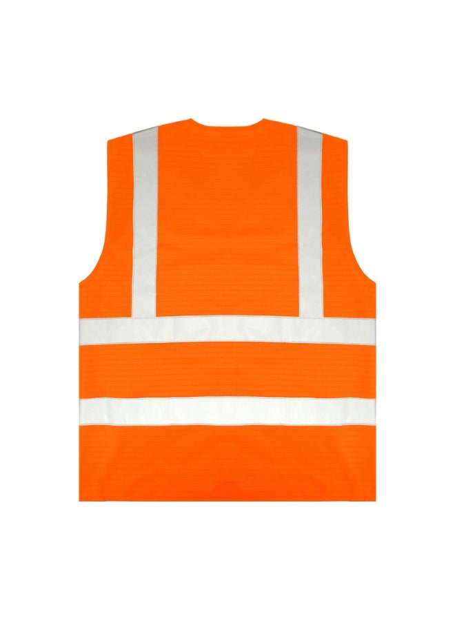 Shield Anti-Static Safety Vest with Velcro Closure – High Visibility Industrial Vest for Electrical and Hazardous Work Environments
HI VIS ORANGE COLOR - Image 2