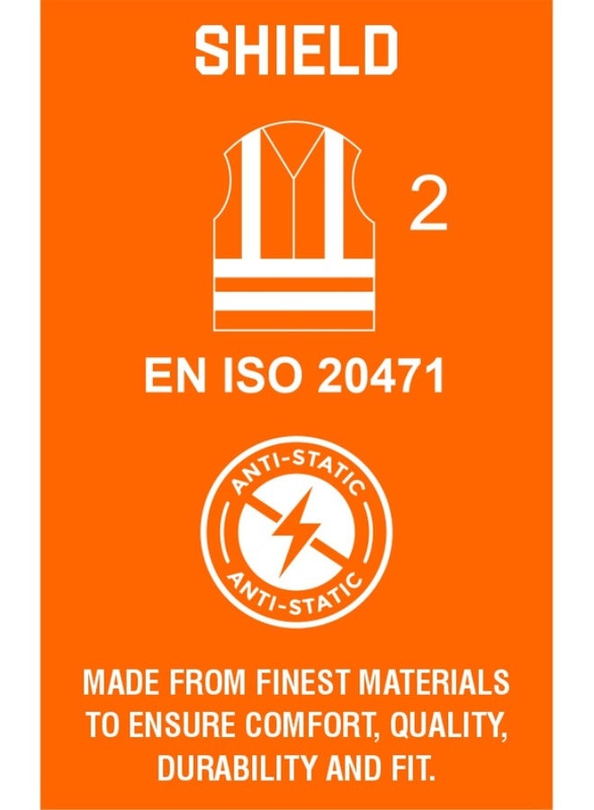 Shield Anti-Static Safety Vest with Velcro Closure – High Visibility Industrial Vest for Electrical and Hazardous Work Environments
HI VIS ORANGE COLOR - Image 3
