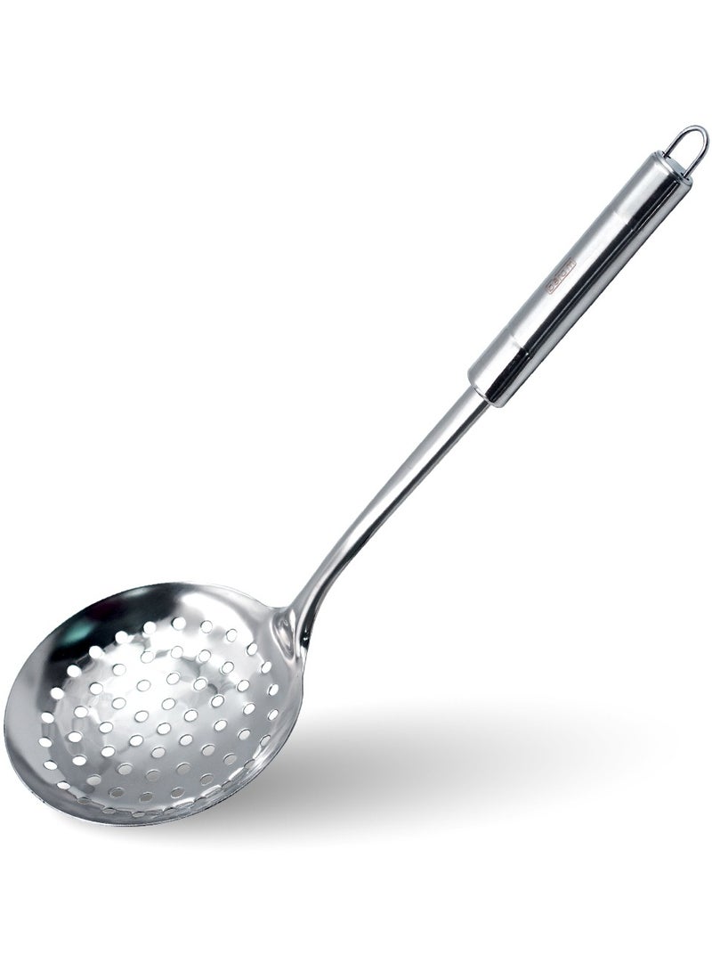 BERAM Stainless Steel Skimmer Food Drainers  Kitchen Cooking Tool  Matte Finish Utensils  100% Food Grade Elegant Design Compact Food Strainer & Oil Draining Spoon for Kitchen Use - Image 1