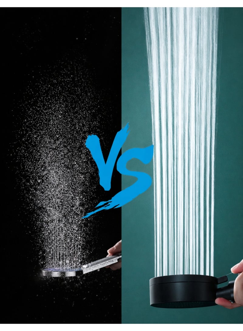 F.A.M.S High Pressure Handheld Shower Head with Hose – 5 Spray Modes Rain, Massage u0026 Mist – Water Saving Shower Head with Stop Button – Universal Bathroom Shower Head for Home Bathroom - Image 3