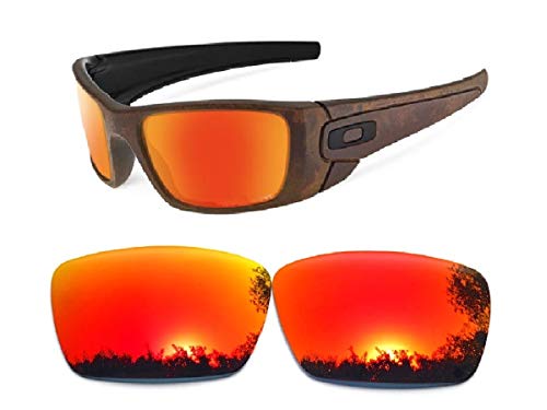 GALAXYLENSE Galaxy Replacement lenses For Oakley Fuel Cell Polarized Red 100% UVAB - Image 1